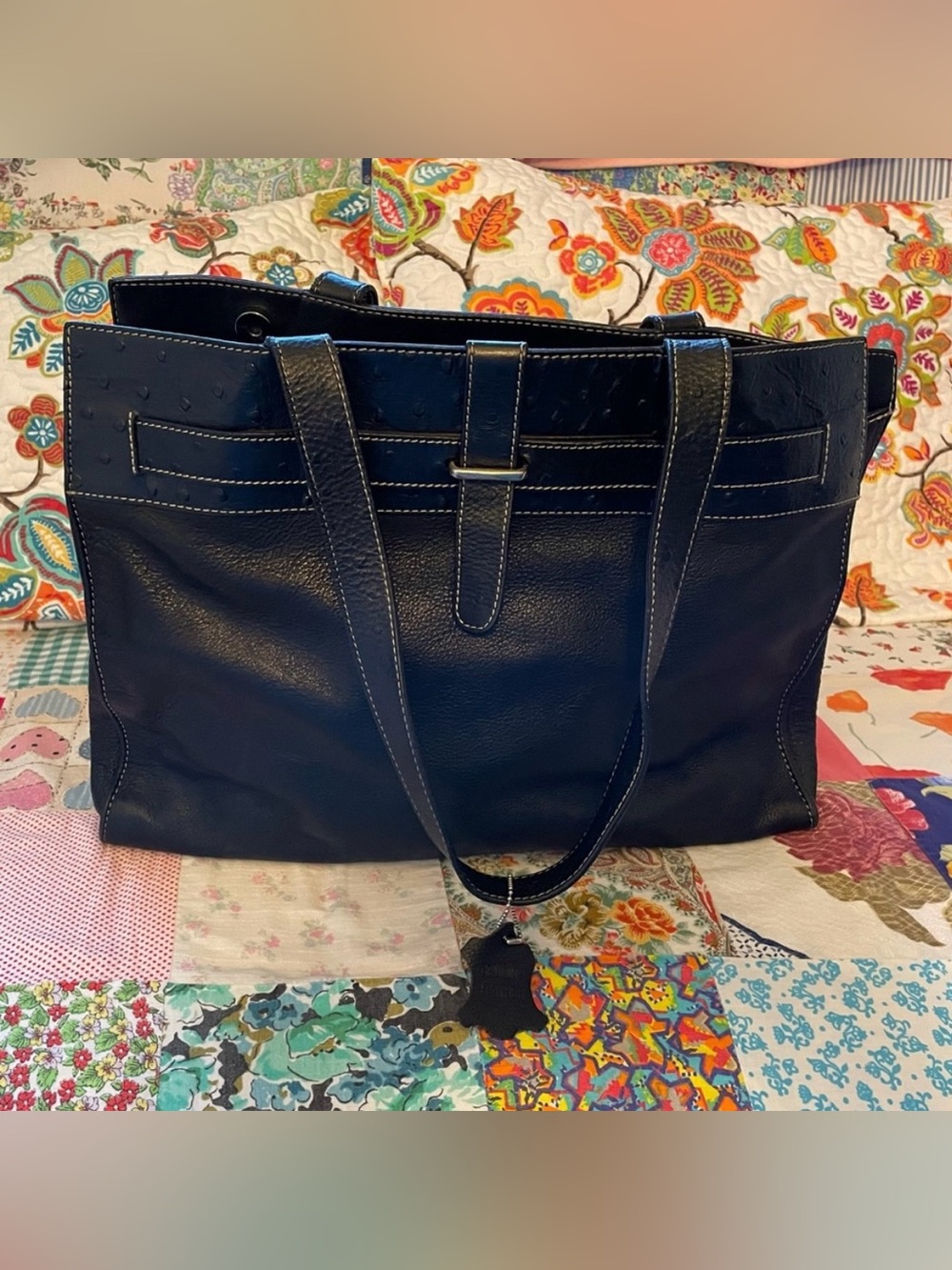 Valerie Stevens Leather Shoulder Bag Tote Bag